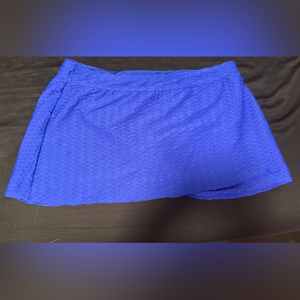 Lands' End Vibrant Blue Swim Bikini Skirt